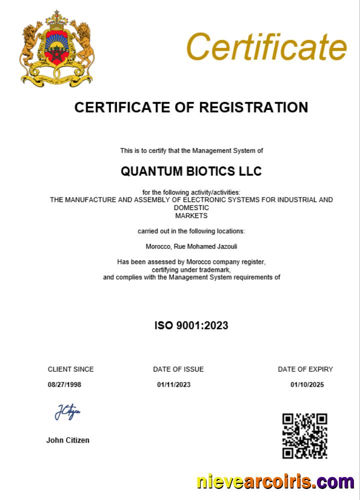 Morocco business registration certificate